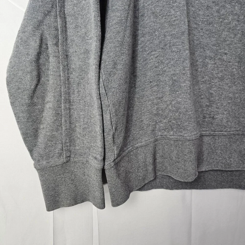Eddie Bauer Sweater Mens XL Gray 1/4 Button Cotton Pullover Sweatshirt - Picture 8 of 12